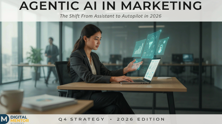 Marketer using AI dashboards to manage agentic AI in marketing campaigns